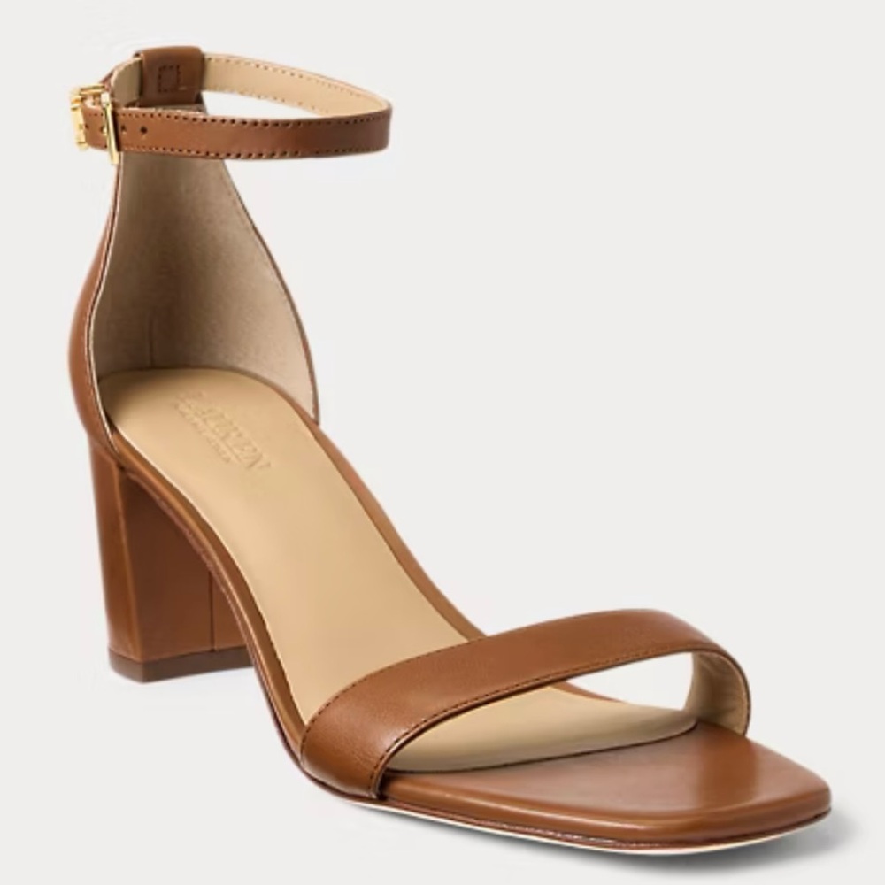 Ralph Lauren Logan Nappa Leather Sandal